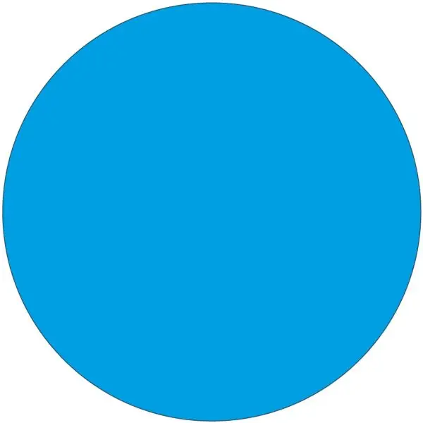 Blanco lichtblauw pictogram - rond