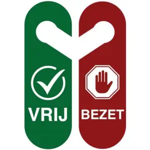 Deurhanger vrij bezet - kunststof materiaal - dubbelzijdig