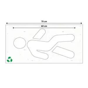 Spuitsjabloon voetpad - circulair Sign Again materiaal - 70 x 40 cm - grijs wit met uitsparing