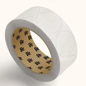 Blanco wit pictogram op rol - rond