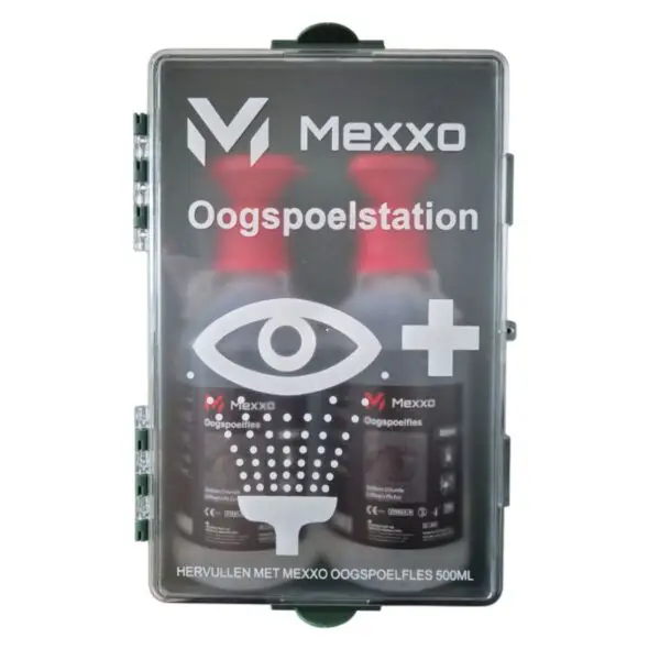 Mexxo oogspoelstation met 2 oogspoelflessen dicht