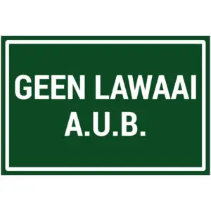 Geen lawaai aub natuur en platteland pictogram - groen wit - rechthoekig