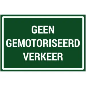 Geen gemotoriseerd verkeer natuur en platteland pictogram - groen wit - rechthoekig