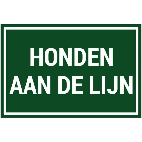 Honden aan de lijn natuur en platteland pictogram - groen wit - rechthoekig