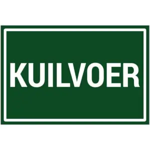 Kuilvoer natuur en platteland pictogram - groen wit - rechthoekig