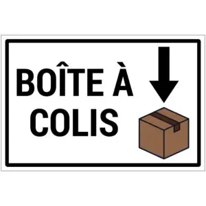 Boîte à colis pakket pictogram - wit zwart - rechthoekig