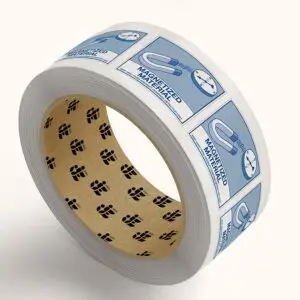 Magnetized material IATA pictogram op rol - blauw wit - rechthoekig