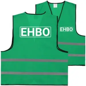 EHBO hesje groen - voor en achterkant