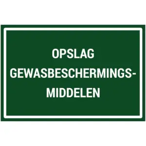 Opslag gewasbeschermingsmiddelen - Natuur & Platteland pictogram - groen wit - rechthoekig