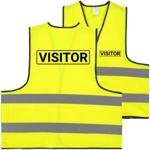 Visitor hesje geel - voor en achterkant bedrukt